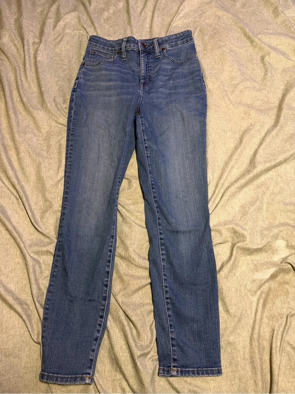 Madewell Women's Mid-Blue High-rise Skinny Crop Jeans